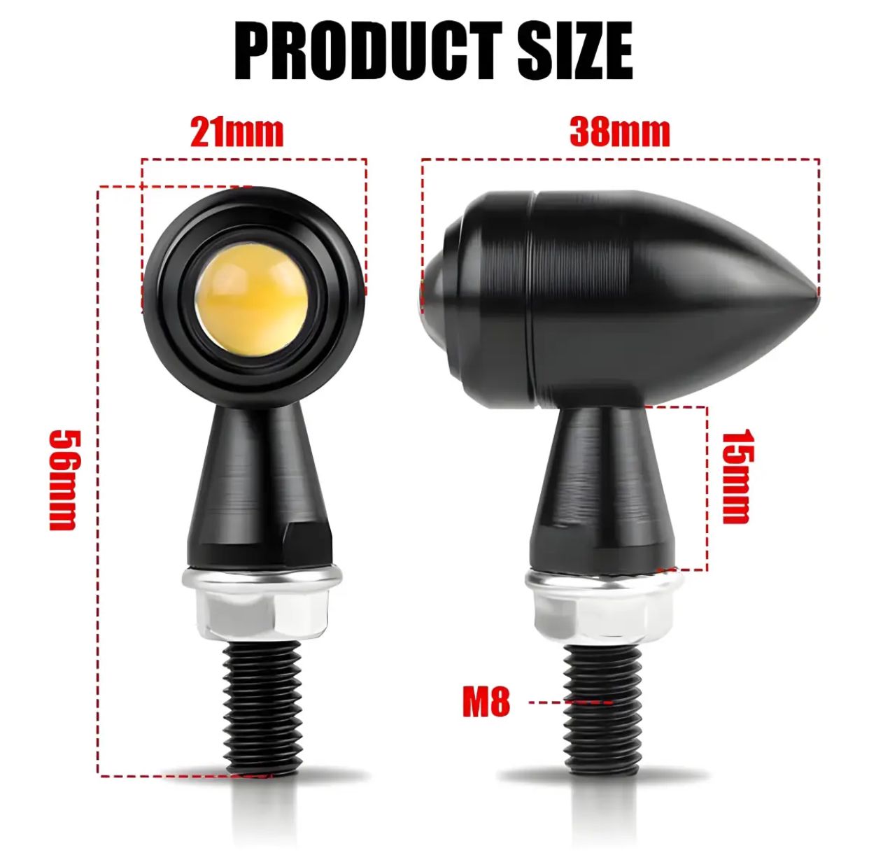 2pc Mettal Round Indicators