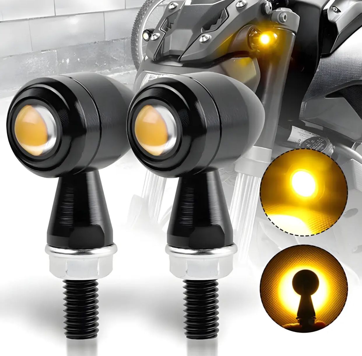 2pc Mettal Round Indicators